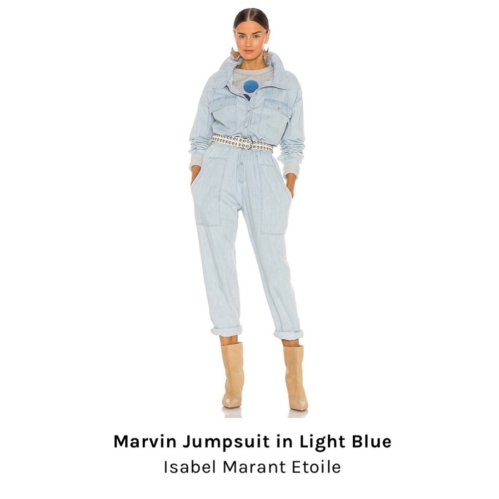 ISABEL MARANT - Etoile Collection - Marvin Jumpsuit in Light Blue, Size 34 / 2 - Picture 1 of 10